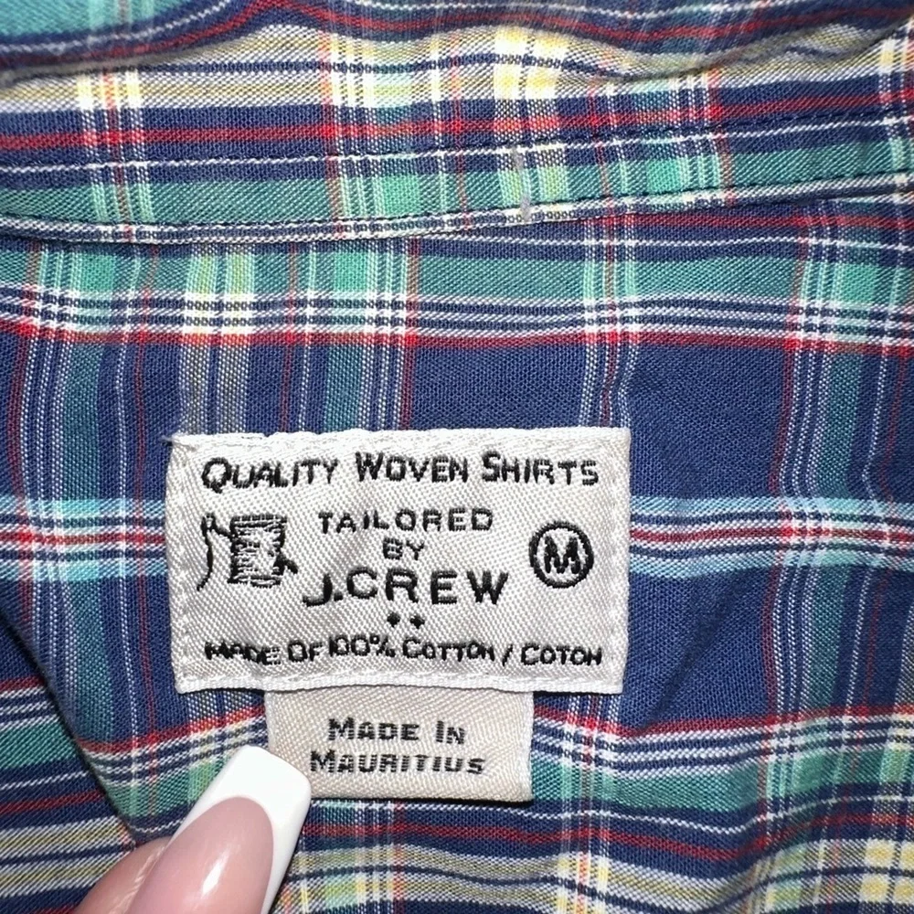 J. Crew Men's Blue Plaid Shirt